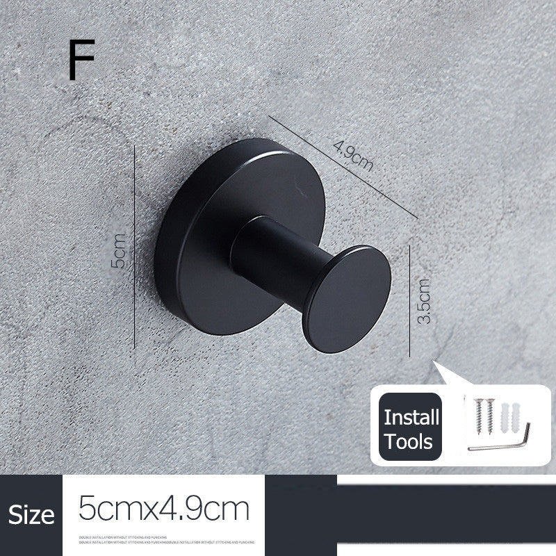 Punch-Free Sticky Hook Coat Hook Black Coat Hook