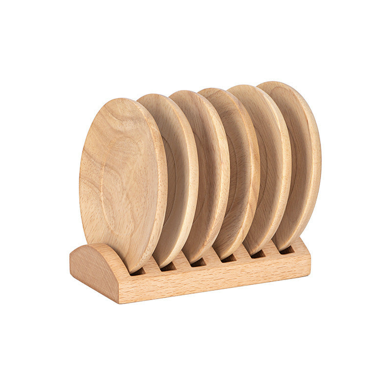 Solid Wood Heat Insulation Tea Coaster Set