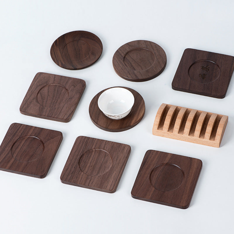 Solid Wood Heat Insulation Tea Coaster Set