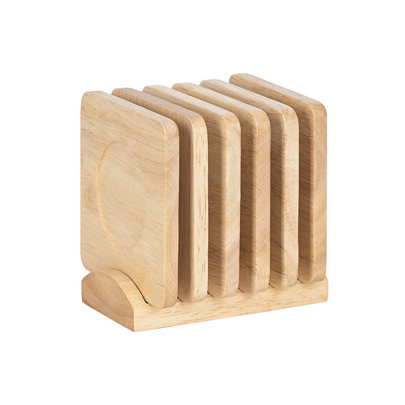 Solid Wood Heat Insulation Tea Coaster Set