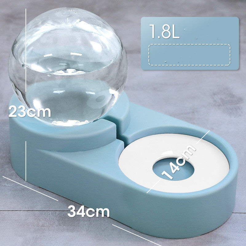 New Bubble Ball Pet Dog Bowls Fountain Cat Food Automatic Feeder 1.8L For Kitten Water Drinking Bowl Feeding Container