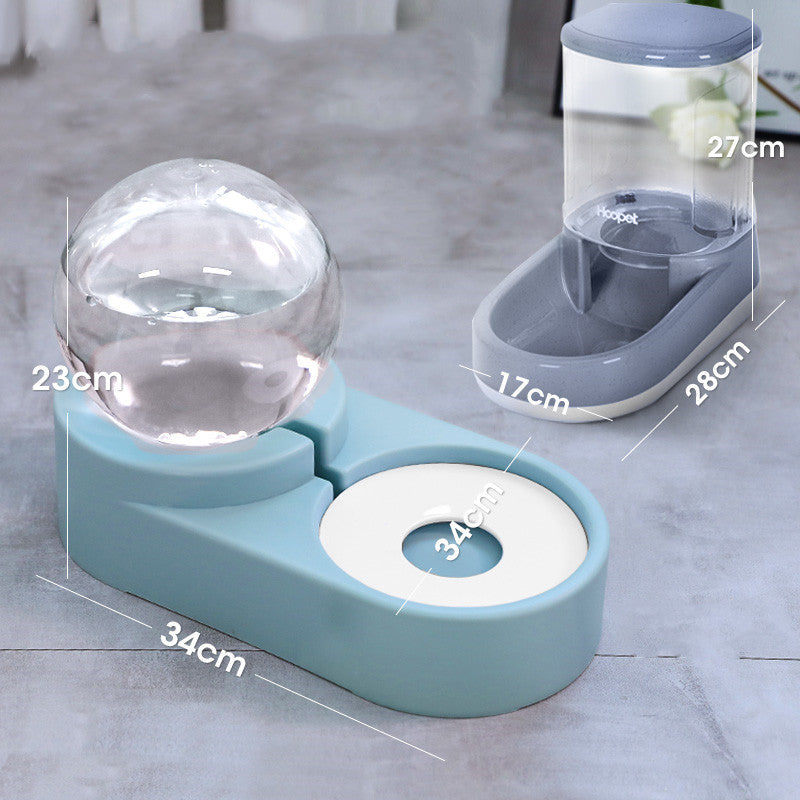 New Bubble Ball Pet Dog Bowls Fountain Cat Food Automatic Feeder 1.8L For Kitten Water Drinking Bowl Feeding Container