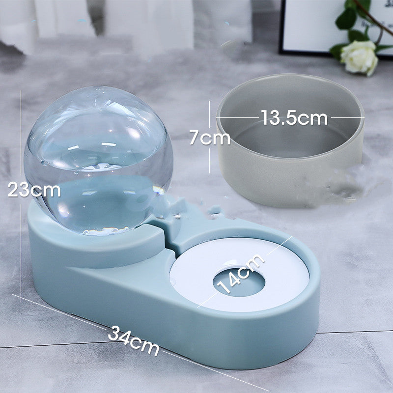 New Bubble Ball Pet Dog Bowls Fountain Cat Food Automatic Feeder 1.8L For Kitten Water Drinking Bowl Feeding Container