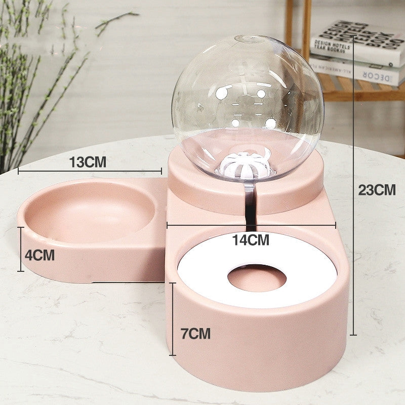 New Bubble Ball Pet Dog Bowls Fountain Cat Food Automatic Feeder 1.8L For Kitten Water Drinking Bowl Feeding Container