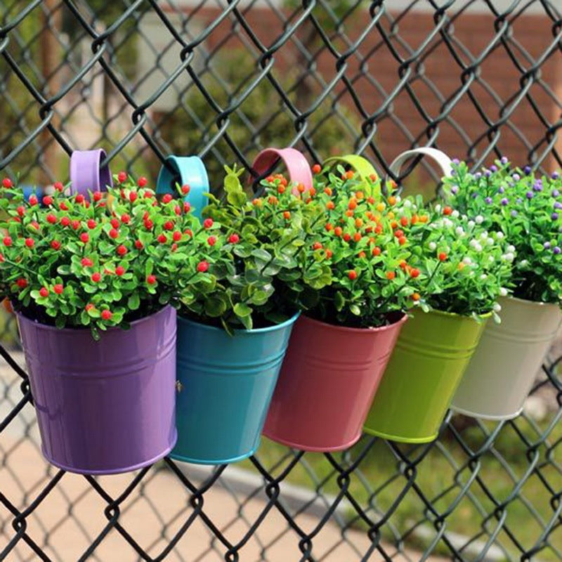 Pots de fleurs suspendus Pots de jardin et jardinières Support extérieur Panier pour décoration murale Jardin