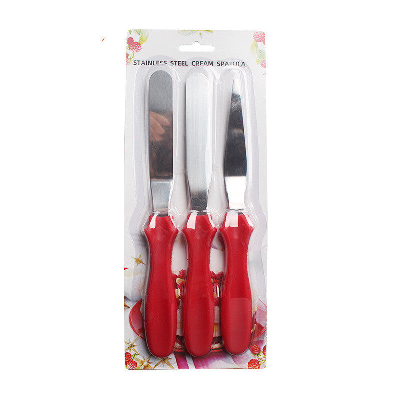 Three-Piece Cake Stainless Steel Spatula