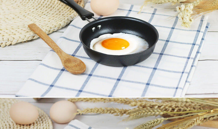 Amazon 12CM Mini Frying Pan Hot-selling Pure Lron Coated Non-Stick Frying Pan Frying Egg Artifact Pan