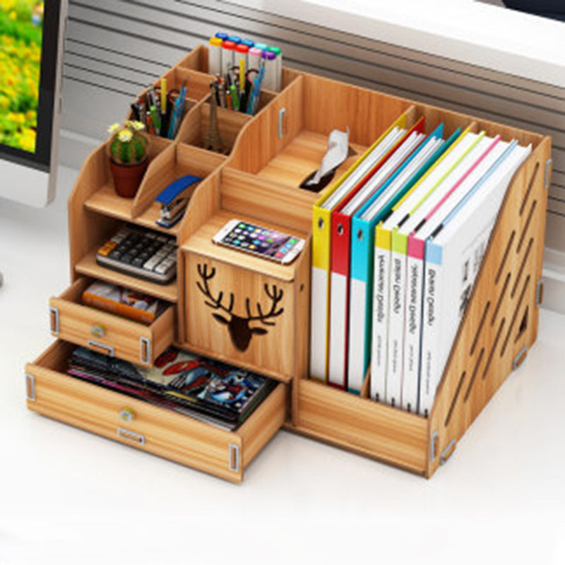 Wooden Storage Box Multifunctional Household Cosmetics Storage Rack