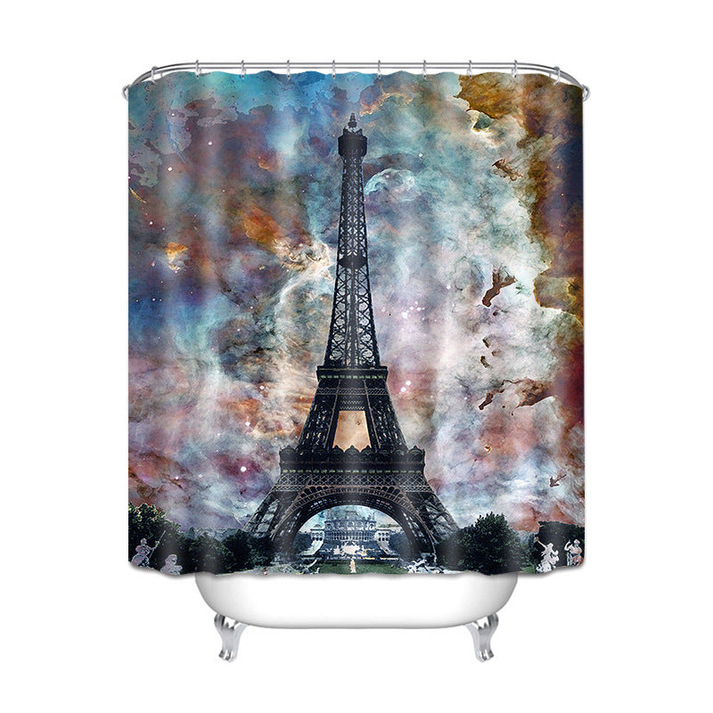 Digital Printing Plus 3 Thick Series Polyester Waterproof Shower Curtain