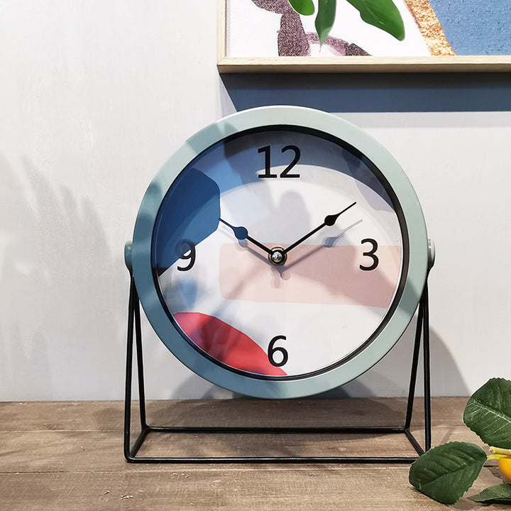 Nordic Minimalist Desk Clock Creative Light Luxury Minimalist Desk Clock Modern Clock Ornaments Living Room Bedroom Desktop Desktop Clocks