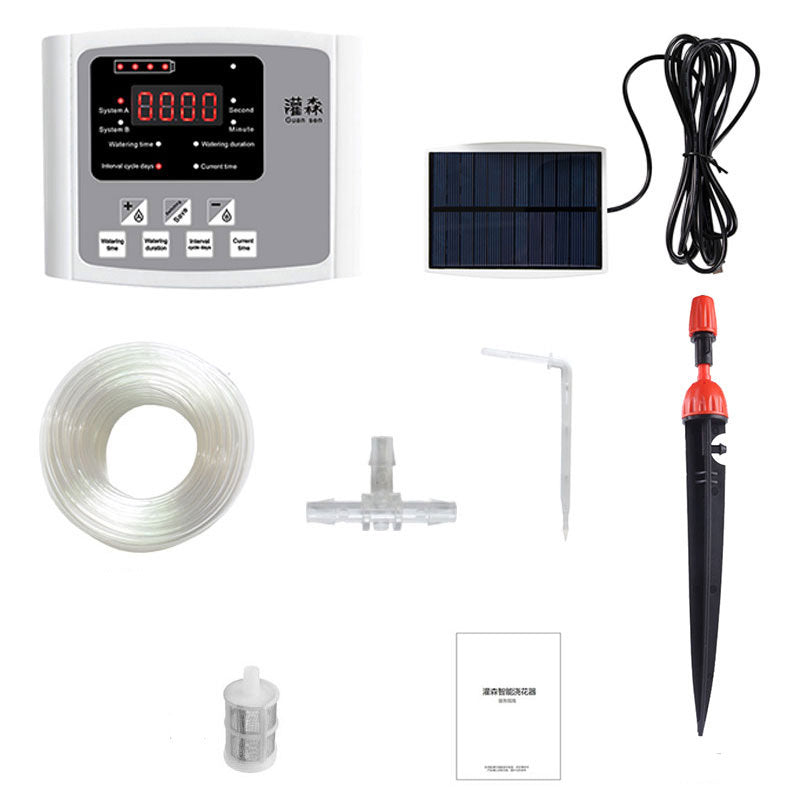 Nouveau produit Dispositif d'arrosage automatique de fleurs rechargeable à l'énergie solaire Minuterie intelligente Système d'arrosage paresseux pour arrosage domestique