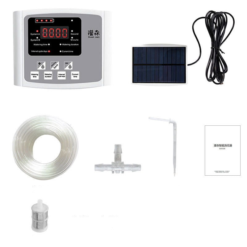 Nouveau produit Dispositif d'arrosage automatique de fleurs rechargeable à l'énergie solaire Minuterie intelligente Système d'arrosage paresseux pour arrosage domestique