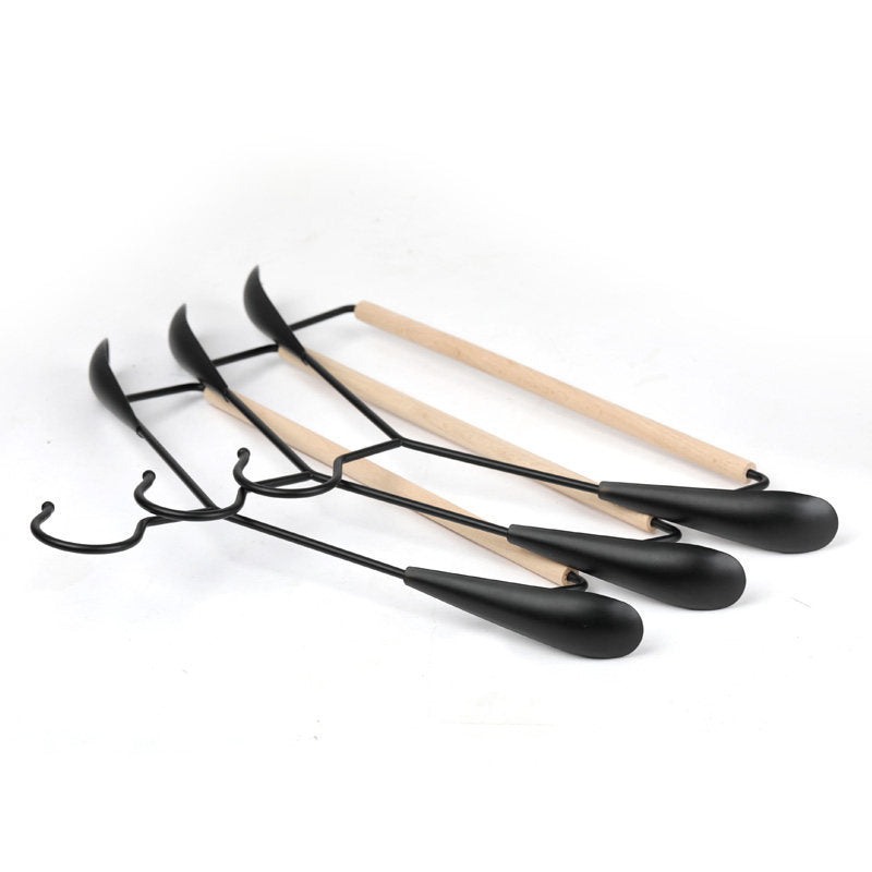 Wrought Iron Solid Wood Hanger Household