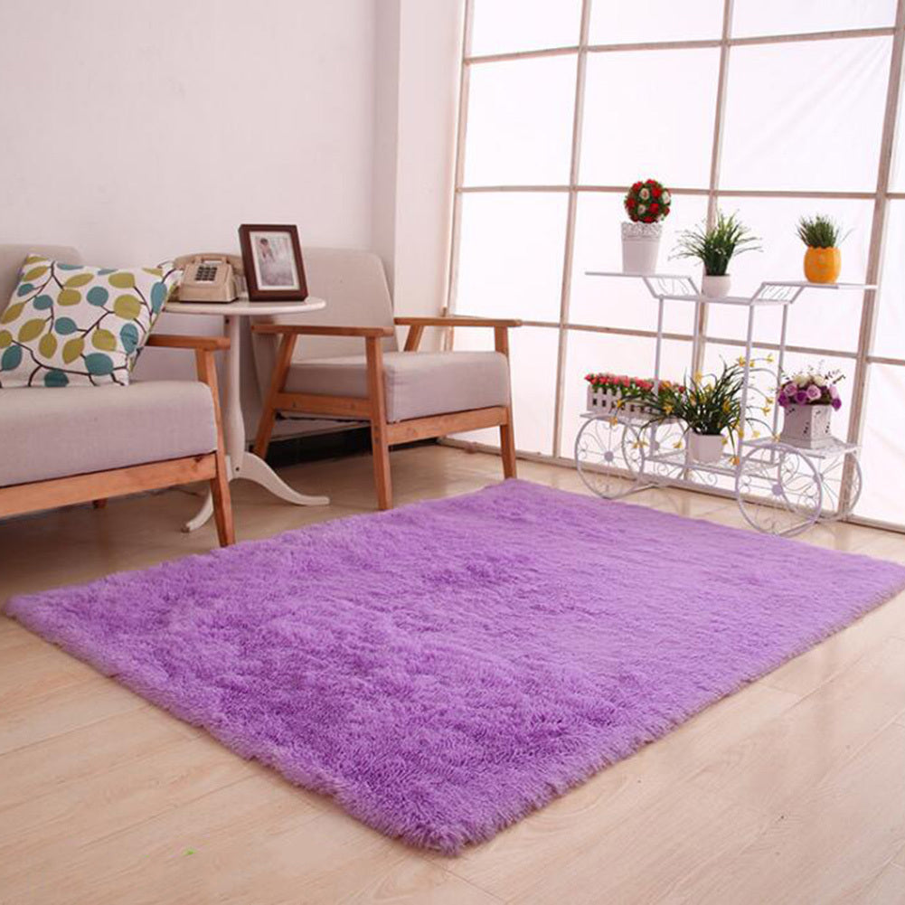 Simple And Thick Tie-Dyed Wool Carpet For Living Room