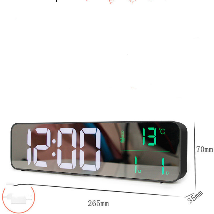 Music LED Digital Alarm Clock Temperature Date Display Desktop Mirror Clocks Home Table Decoration Electronic Clock