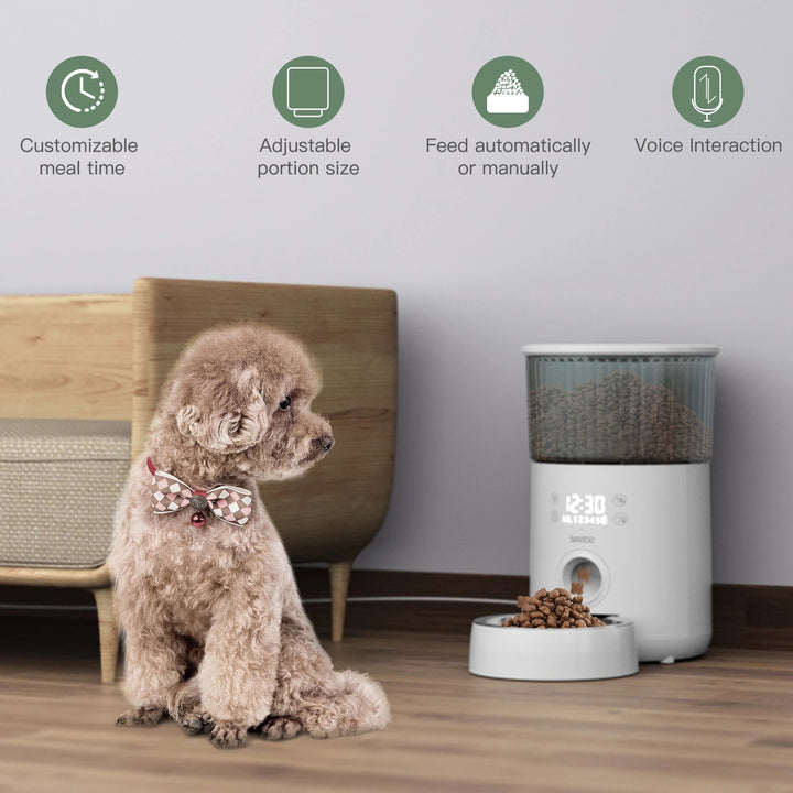 Fontaine à eau intelligente pour chat et animal de compagnie, distributeur automatique de nourriture pour chien, 2,5 L, fournitures d'alimentation intelligentes à distance pour chats, alimentation USB 2 en 1