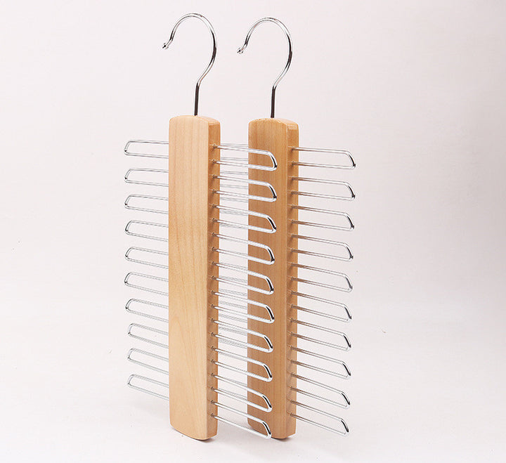 Solid Wood Hanger, Clothing Store Rotating Tie Rack, Wooden Tie Rack, Drying Rack