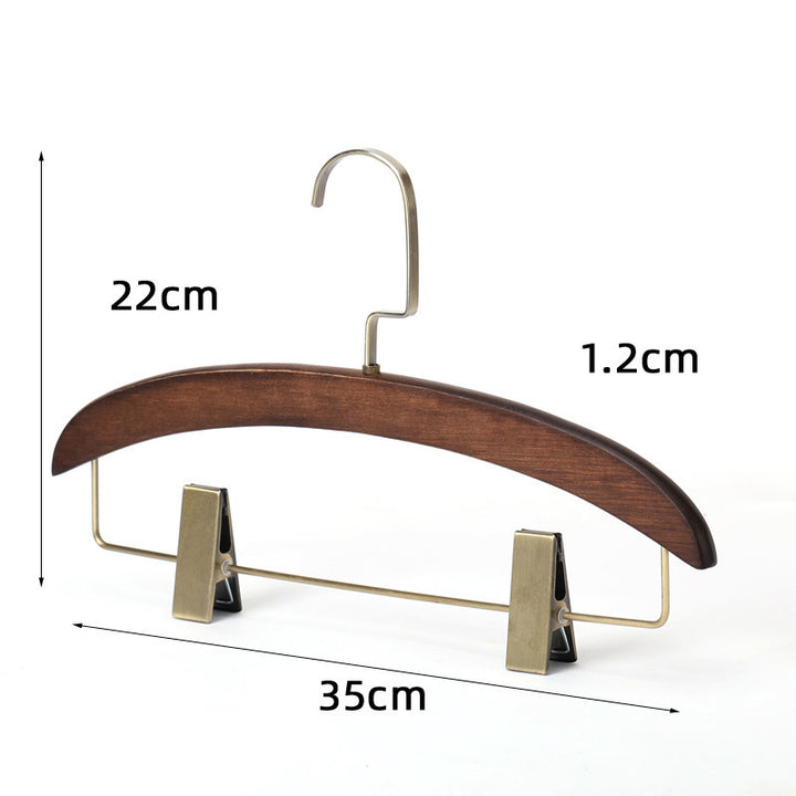 Retro Solid Wood Pants Hanger Pants Clip Hotel Clothing Store Pants Hanger Trousers Trousers