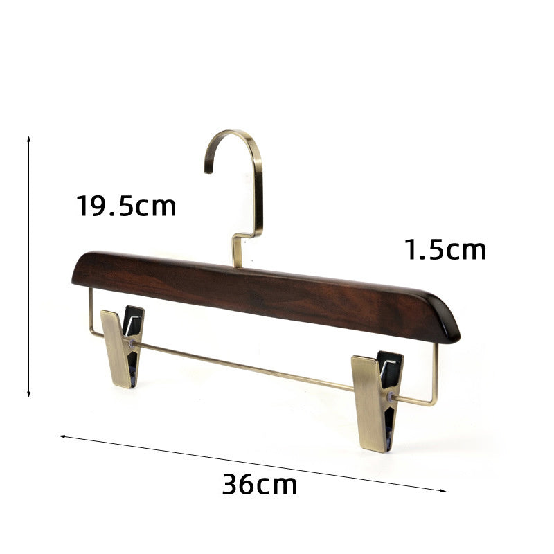 Retro Solid Wood Pants Hanger Pants Clip Hotel Clothing Store Pants Hanger Trousers Trousers