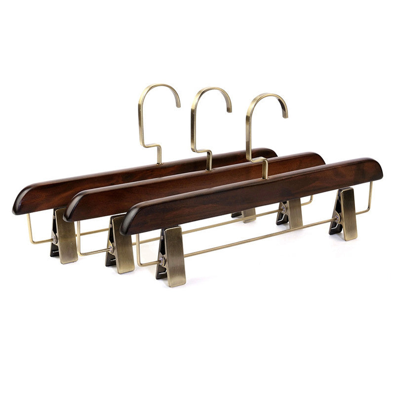 Retro Solid Wood Pants Hanger Pants Clip Hotel Clothing Store Pants Hanger Trousers Trousers