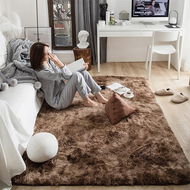 Plush Carpets For Living Room Soft Fluffy Rug Home Decor