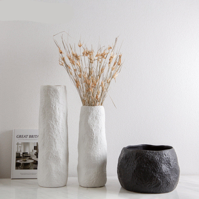 Vase naturel créatif en céramique fait main de style nordique simple