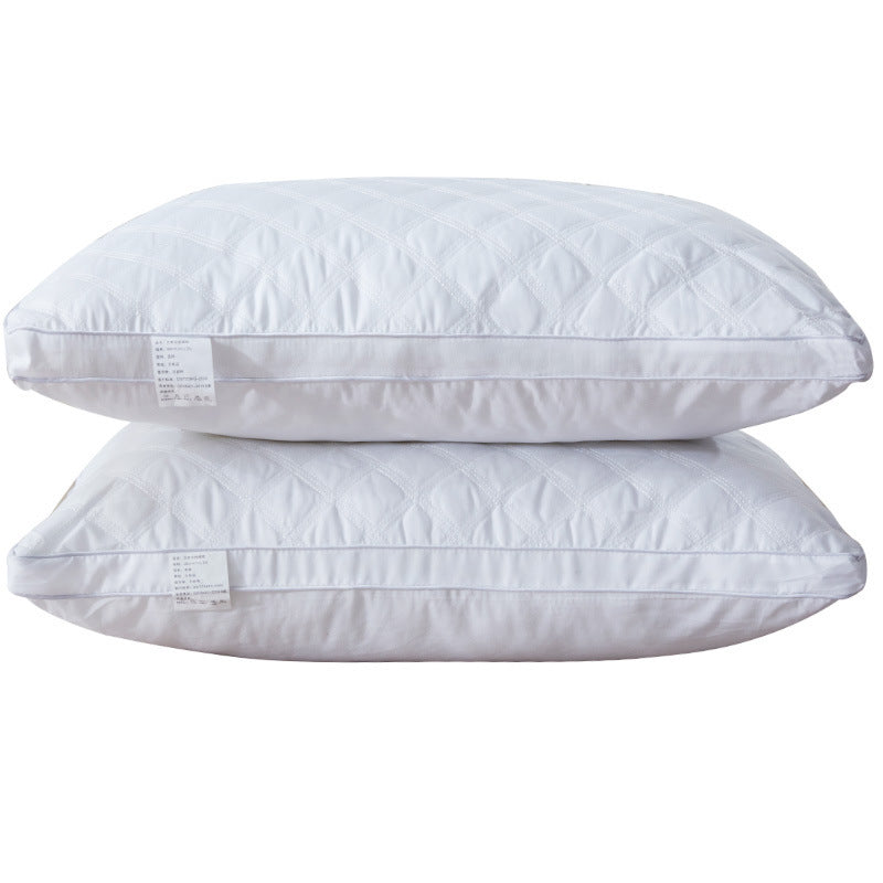 Seven-Star Hotel White Cotton Three-Dimensional Pillow