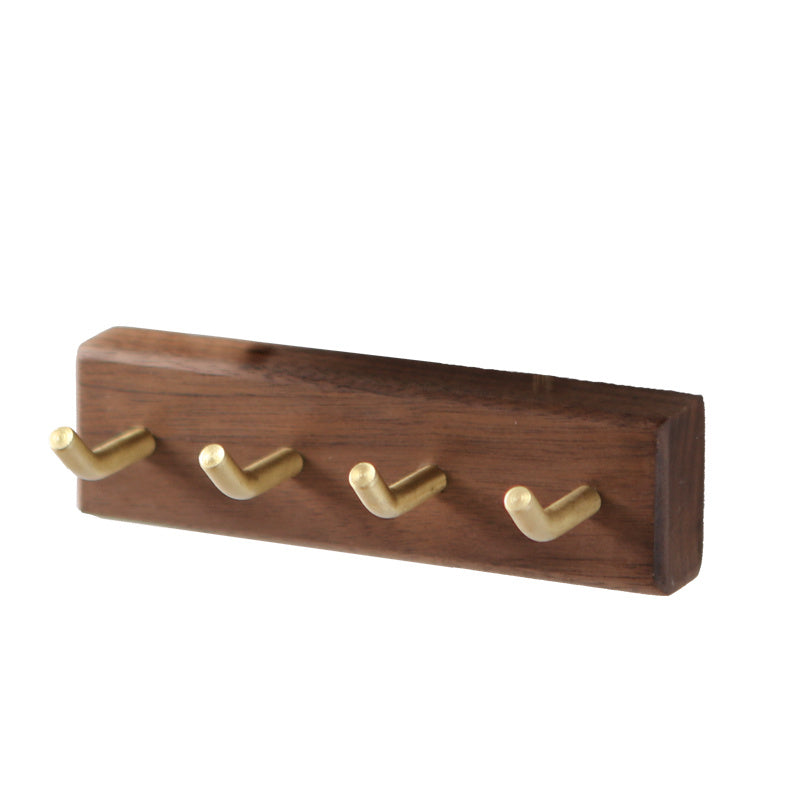 Black Walnut Creative Simple Hanger Hook Porch Storage Door No Punching Wall Hanging Key Rack Hook