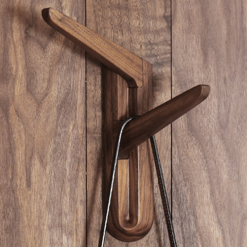 walnut wall clothes hanger modern coat rack  wall hanger  coat hook  coat rack with storage