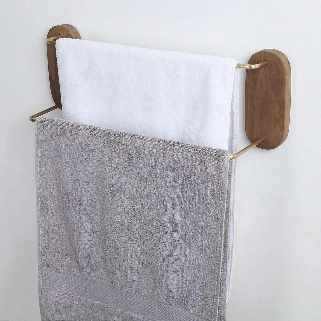 Bathroom Towel Rack Bathroom Brass Single Towel Bar Rack Bath Towel Rack Hanger Black Walnut Double Bar Rack