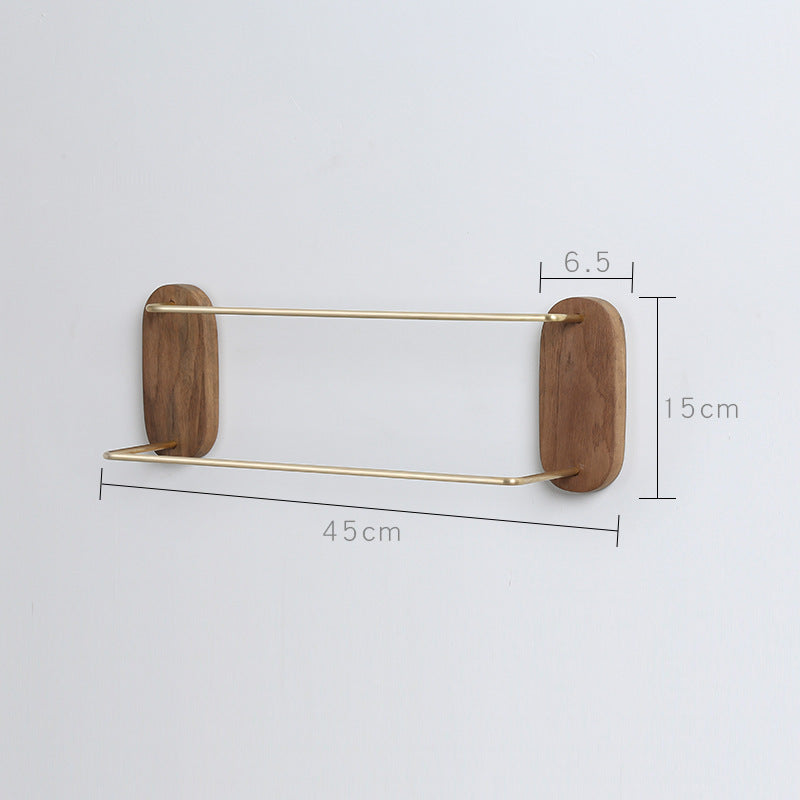 Bathroom Towel Rack Bathroom Brass Single Towel Bar Rack Bath Towel Rack Hanger Black Walnut Double Bar Rack