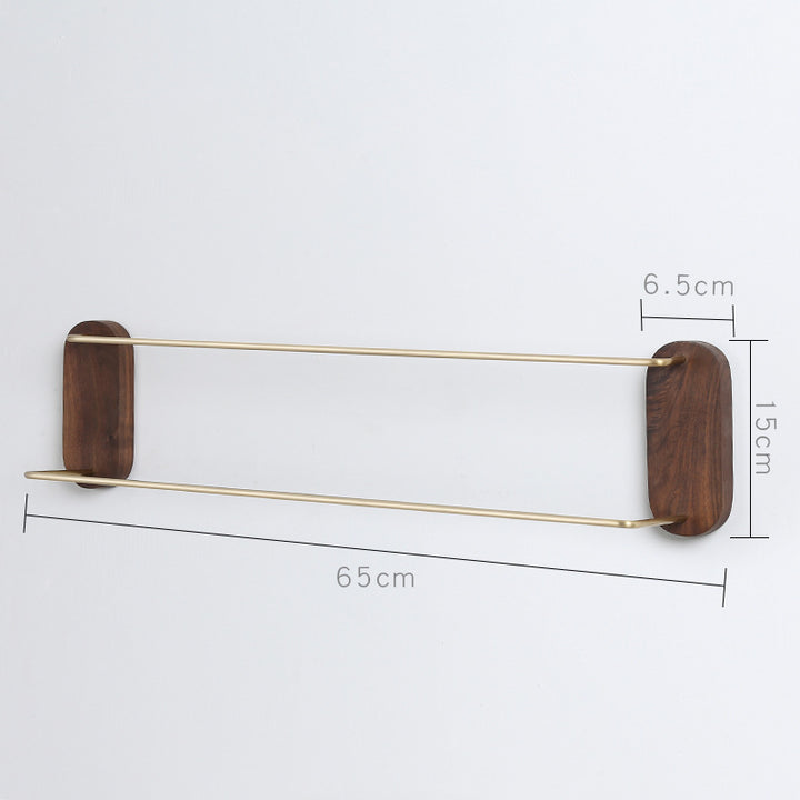 Bathroom Towel Rack Bathroom Brass Single Towel Bar Rack Bath Towel Rack Hanger Black Walnut Double Bar Rack