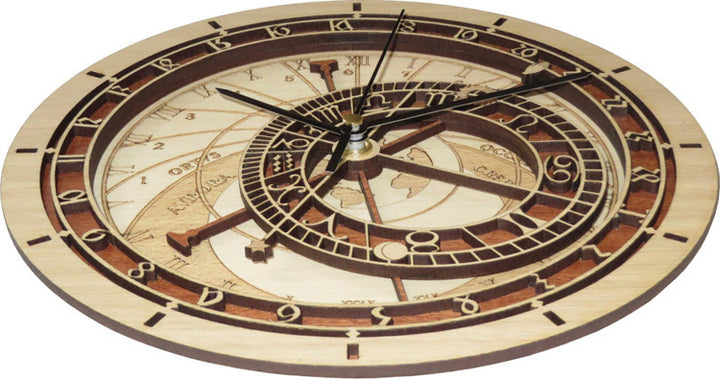 Prague Wooden Astronomical Clock Creative Living Room Wall Wall Clock Quartz Clock