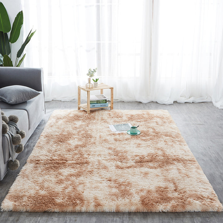 Tapis en laine teints par nouage, tapis de salon à poils PV unis