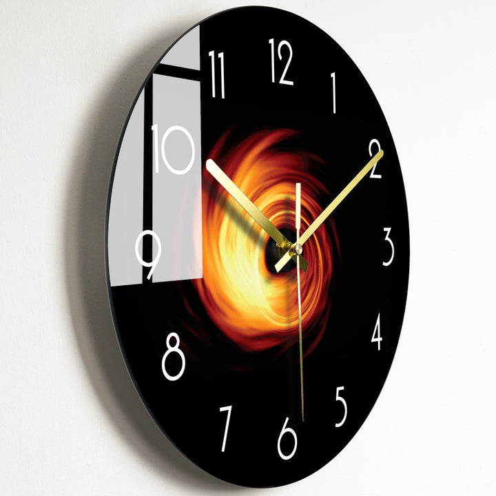 Horloge murale silencieuse de luxe en verre pour salon