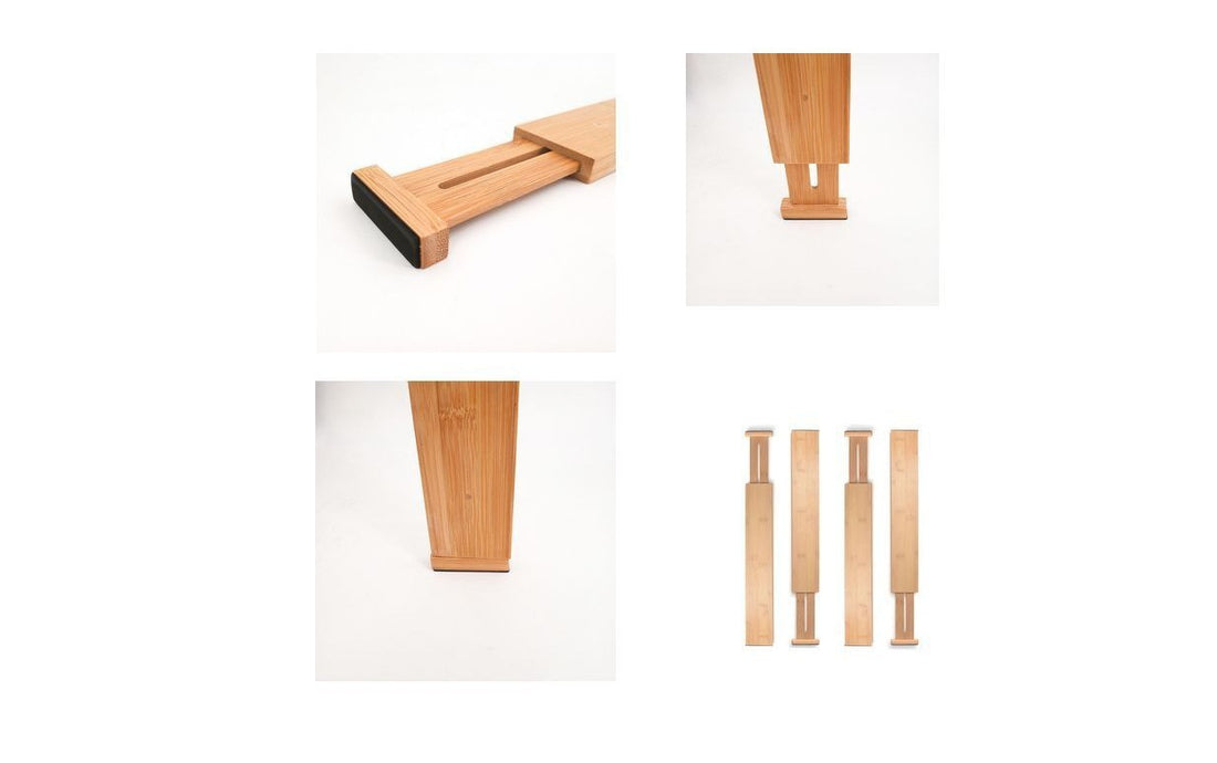 Convenient Retractable Bamboo Drawer Divider