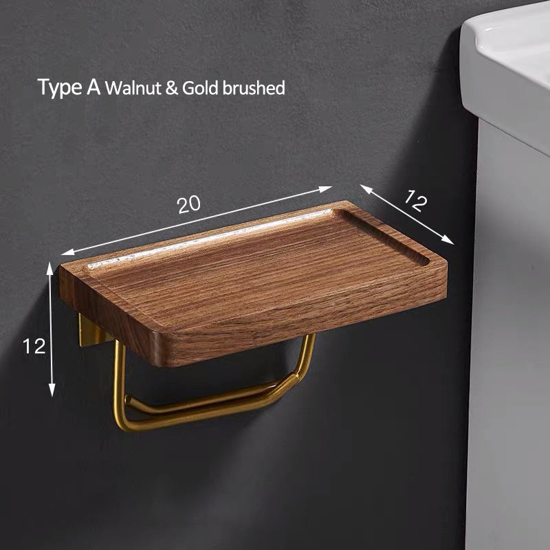 Solid Wood Toilet Paper Rack Toilet Paper Towel Rack