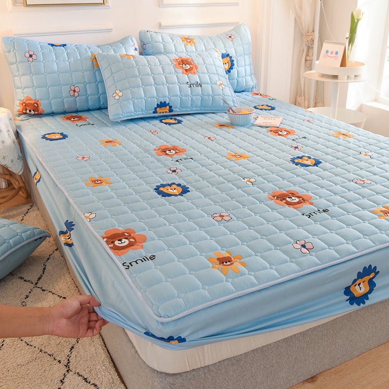 Thickened Dustproof Fixed Quilted Bedspread Waterproof Mattress Cover