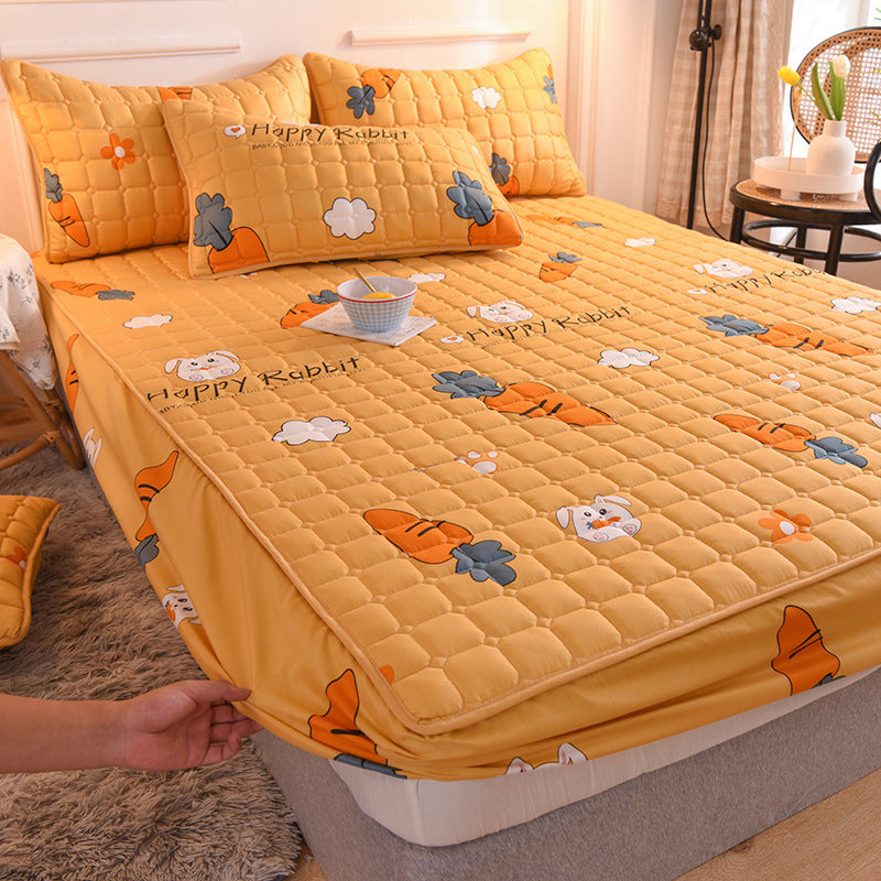 Thickened Dustproof Fixed Quilted Bedspread Waterproof Mattress Cover