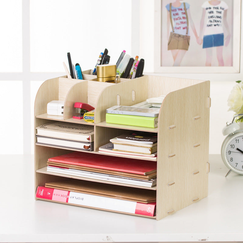 Office Desk Wooden Storage Box