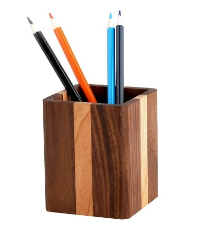 Nordic Wooden Pen Holder Desktop Solid Wood Pen Case