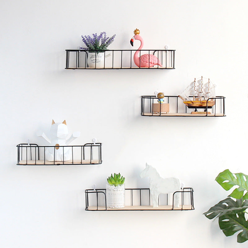 Modern Living Room Wall Shelf Finishing Home Iron Art