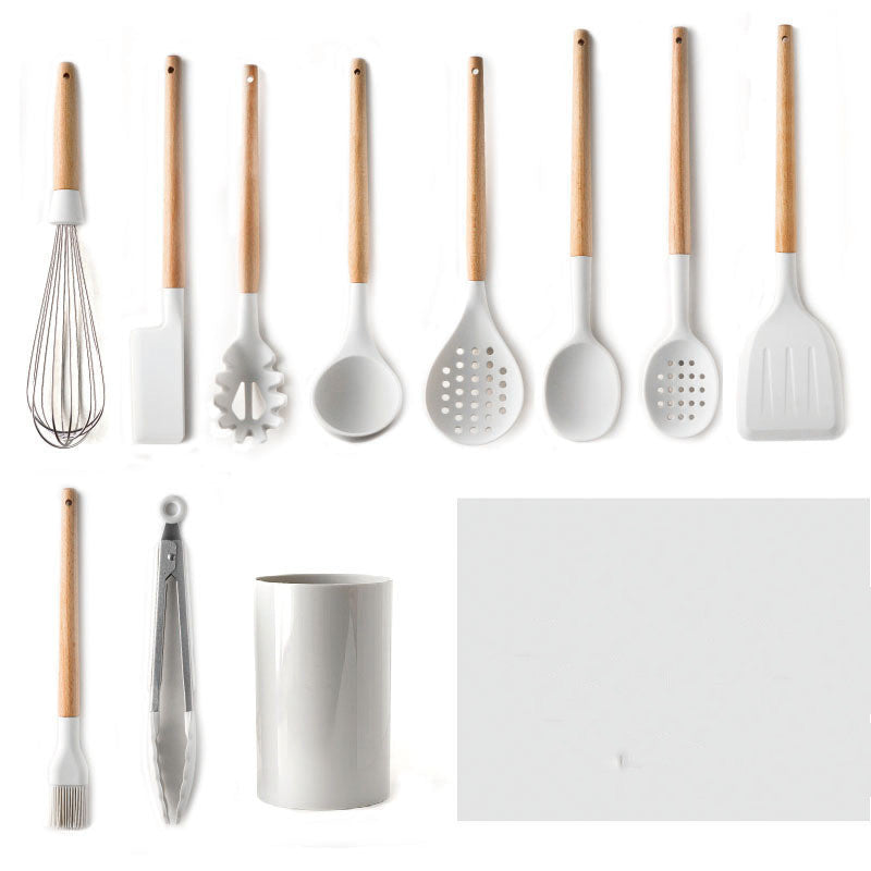 White Silicone Spatula Non-Stick Special Shovel Non-Stick Cooking Spoon Household Set