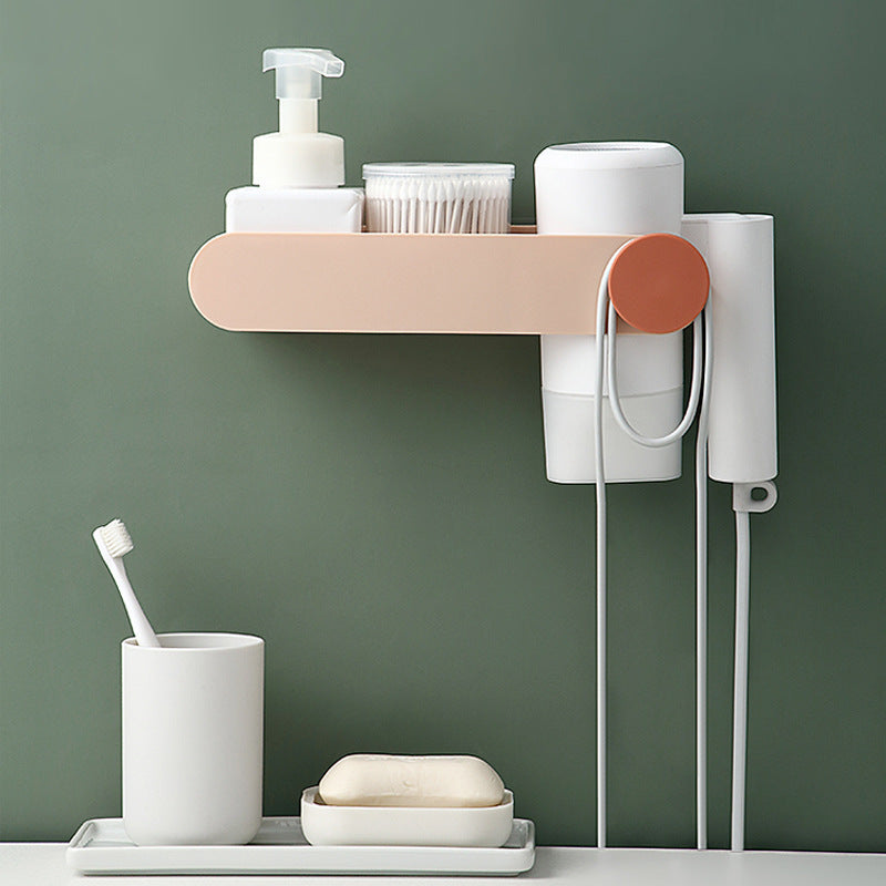 Bathroom Wall-mounted Hair Dryer Storage Rack