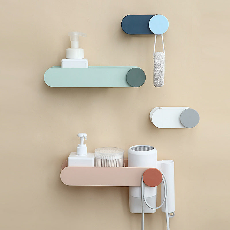 Bathroom Wall-mounted Hair Dryer Storage Rack