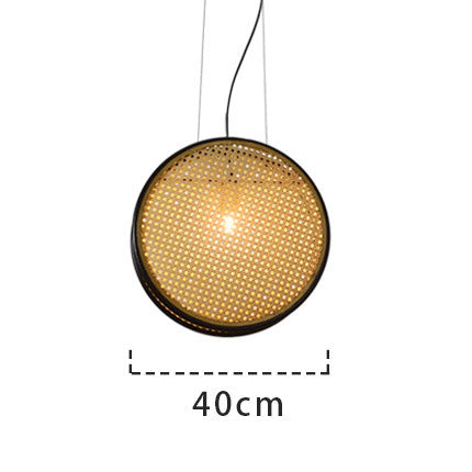 Kreative Rattan Retro Lampen für Restaurant Kronleuchter