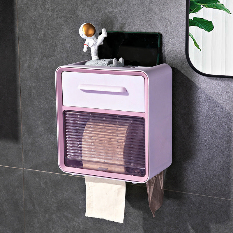 Creative Waterproof Paper Towel Holder Toilet Toilet Paper Shelves Pumping Box