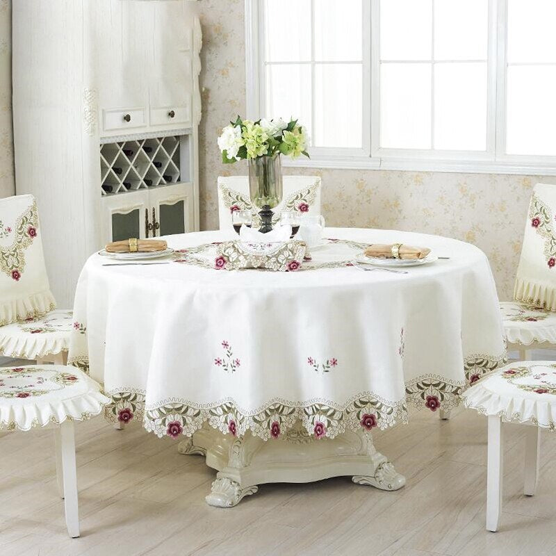 High-end embroidered tablecloth