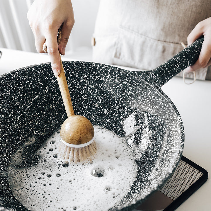 Pot brush chopping board sisal long handle non-stick pots and dishes, bowls, washing dishes, cleaning stoves