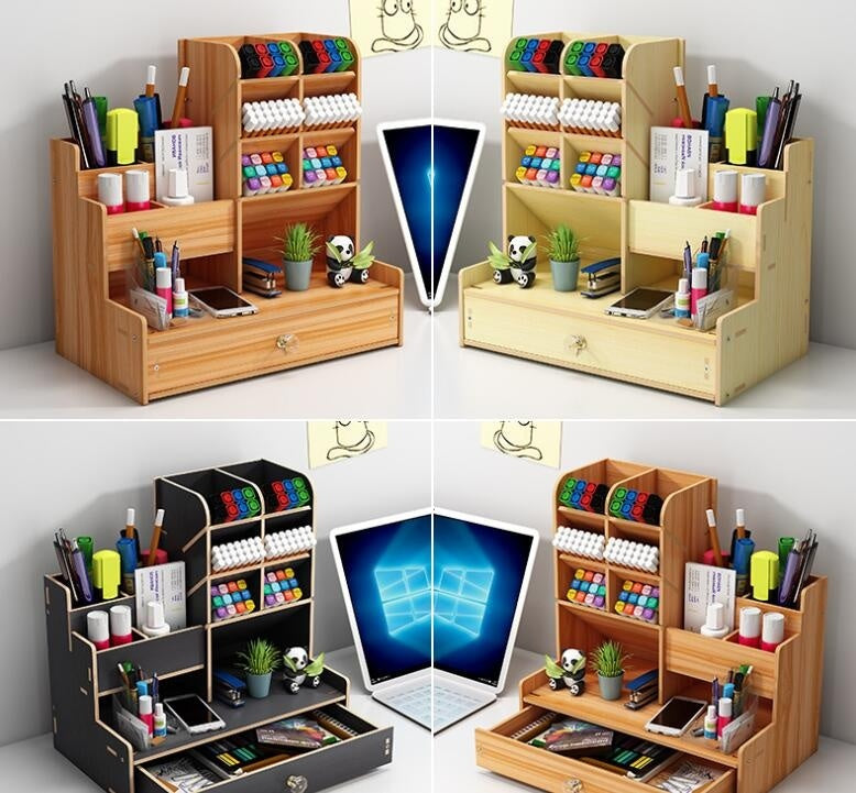 Creative Pen Holder Storage Box Fashion Desktop Decoration